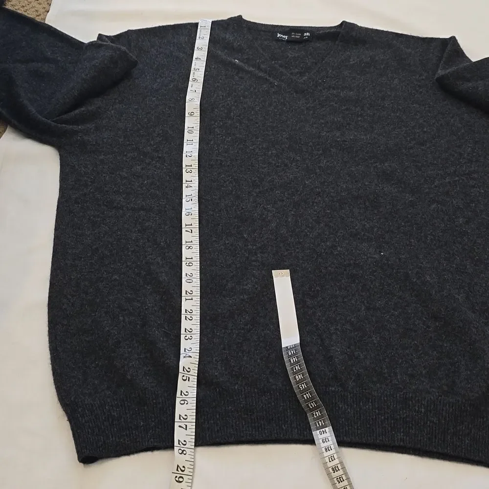 JOSEPH & LYMAN 100% CASHMERE MEN’S V-NECK SWEATER‎ SIZE XL